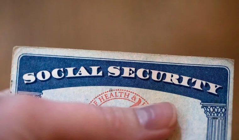 A Social Security card is displayed on Oct. 12, 2021, in Tigard, Ore.